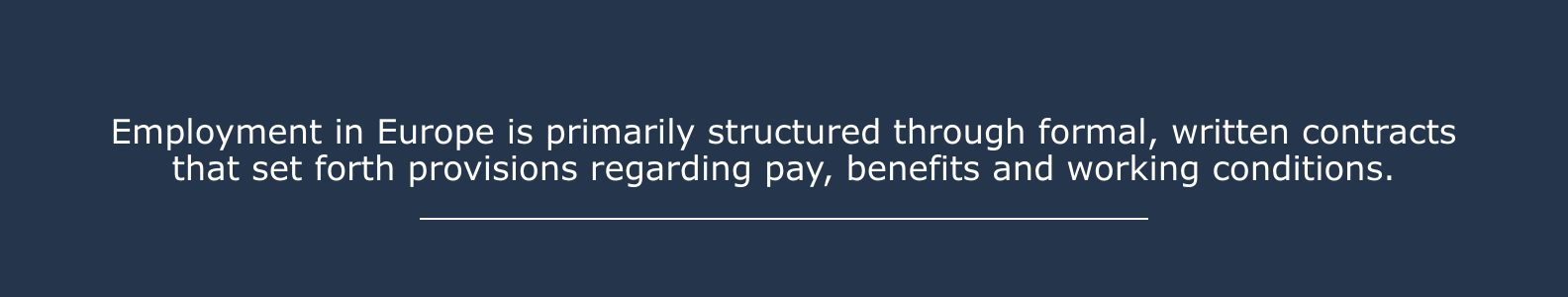employment contracts Europe